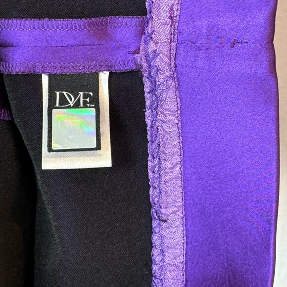 Diane Von Furstenberg Fiorenza Strapless Mini Dress in Purple Satin Cocktail 4 - Picture 15 of 15